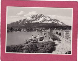 Luzern Schweizerhofquai mit Pilatus