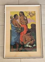 Ancien Grand cadre Paul Gauguin 1965 et Offset sous vitre