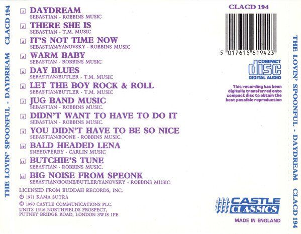 CD: The Lovin' Spoonful – Daydream – Usato da St.Gallen venduto da jalamusic 1