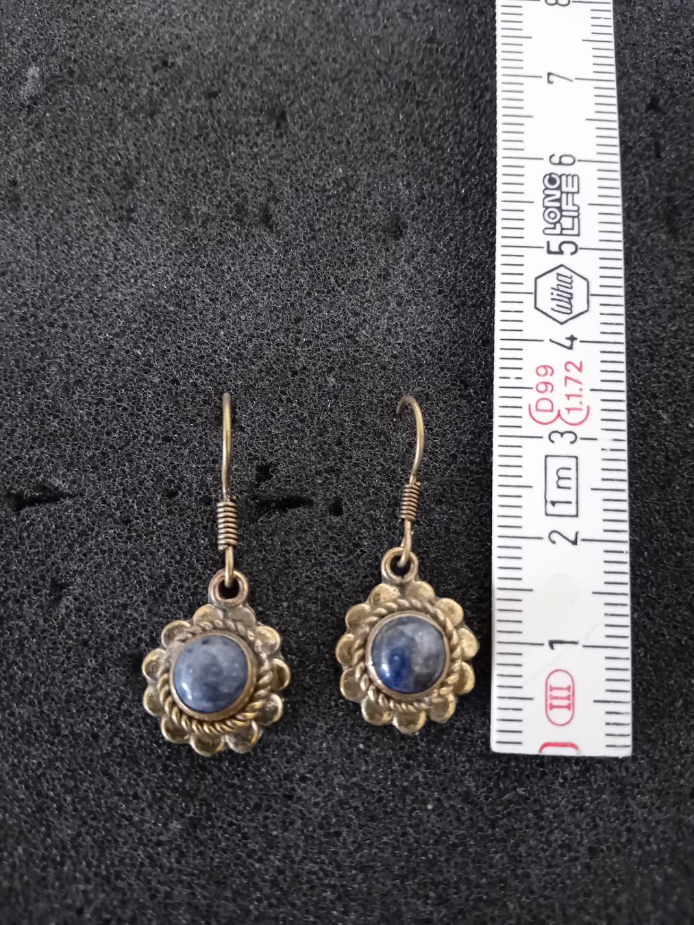 Orecchini pendenti & Orecchini a lobo: Ohrhänger aus Messing mit Lapislazuli – Nuovo (secondo la descrizione) da Zürich venduto da Gillheri