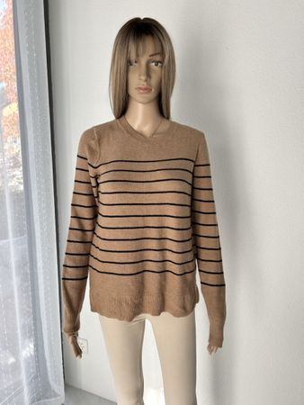 GAP Women's Beige Striped Sweater - Size S/M - Great Deal!