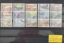 Liechtenstein 1972/73 Landschaften Satz 511 - 528