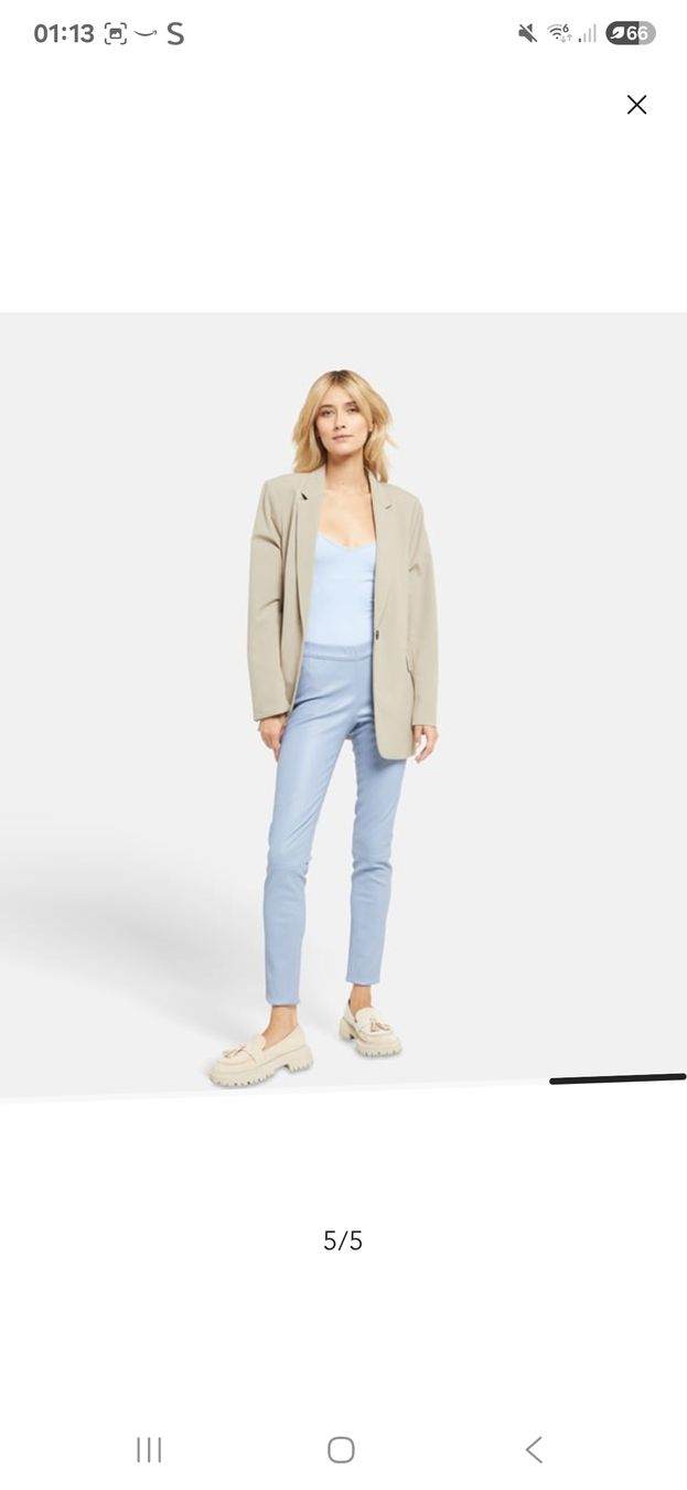 Pantaloni: Trendige Leder Leggings in Hellblau, Grösse 34 – Nuovo (secondo la descrizione) da Bassersdorf venduto da Sanjam_s 4