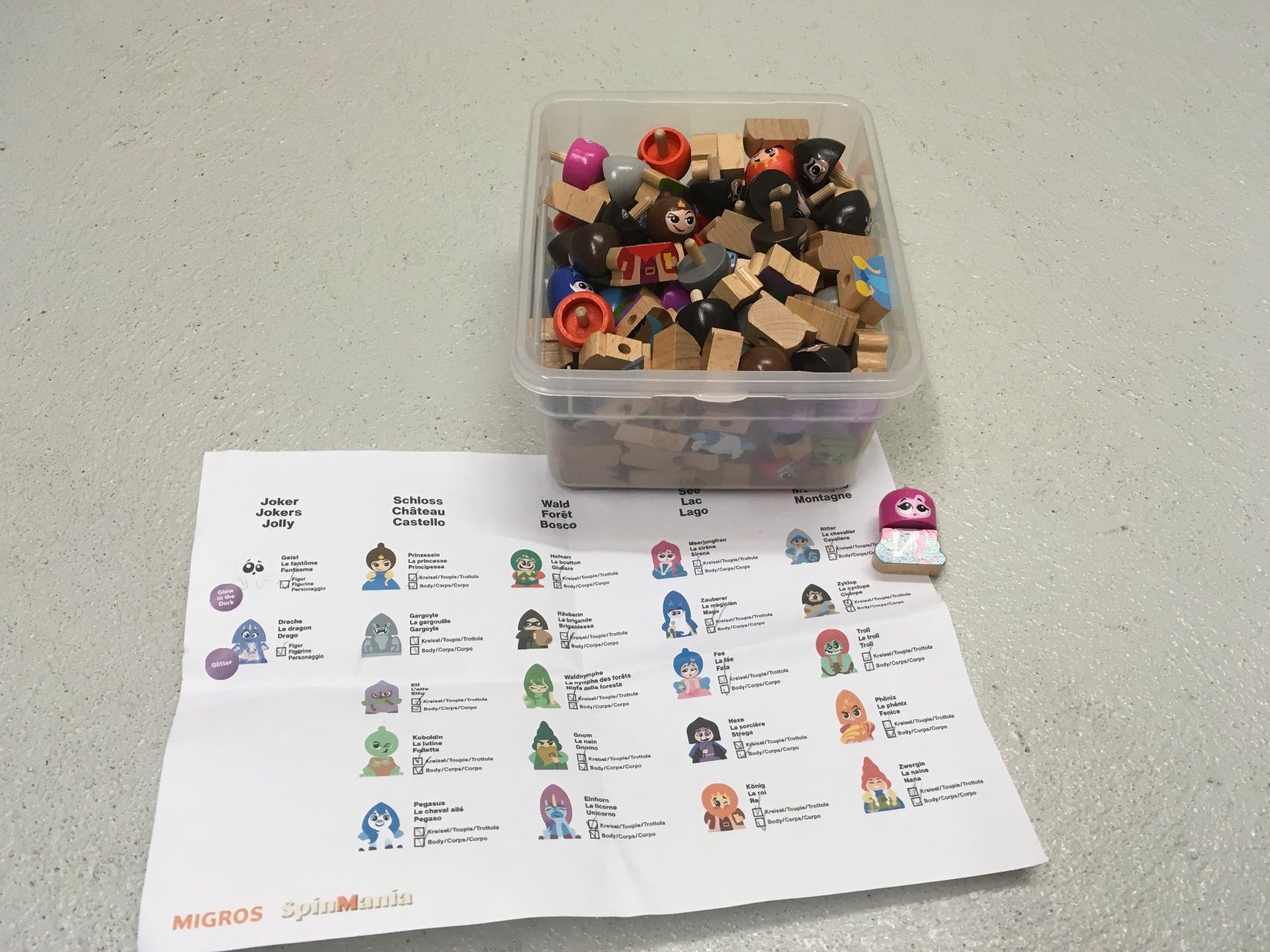 Migros Giocattoli: Migros Spinmania Figuren – Usato da Waltenschwil venduto da MeKo8