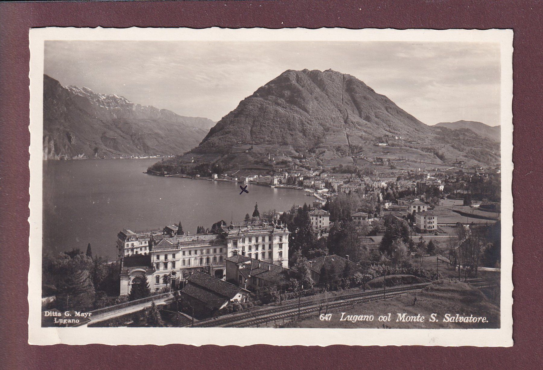 Cartoline postali: LUGANO - Monte San Salvatore - 1927 – Usato da Pully venduto da nicecards