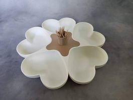 BLUMEN-SNACKSCHALE MIT ZAHNSTOCHERHALTER