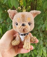 Amigurumi Dekor Hund American Bully Pit Bull Pitbull 10,5 cm
