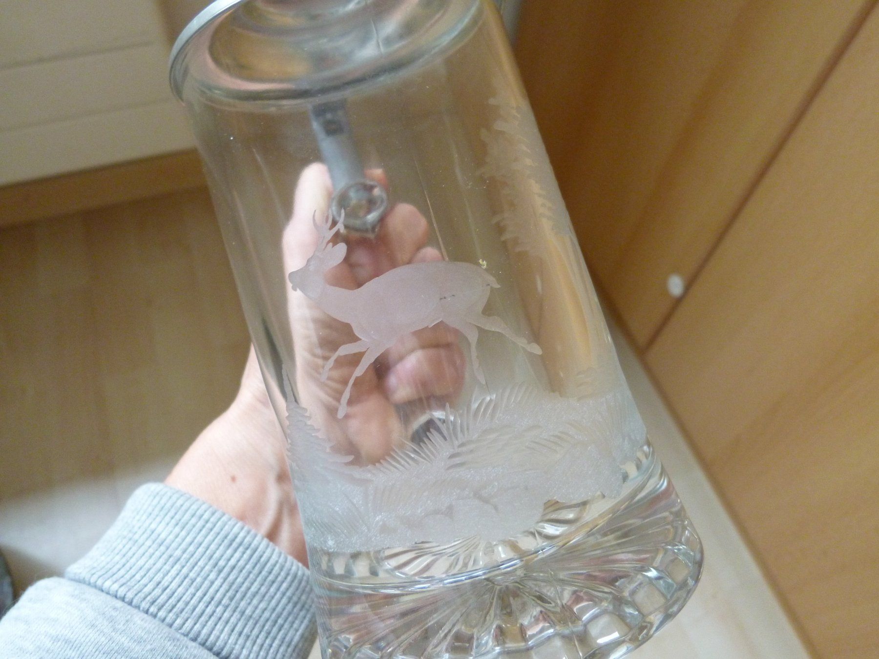 Bicchieri: Bierkrug mit Metall (oder zinn ?) Deckel – Usato da Dättlikon venduto da Mamakuga 5