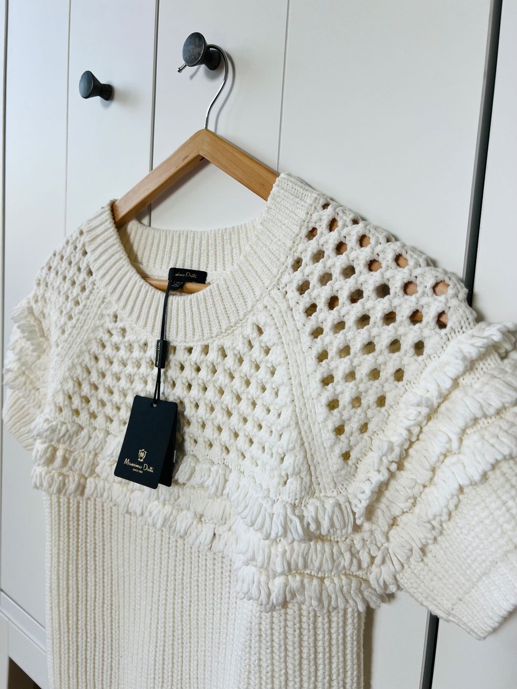 Massimo Dutti Top: Massimo Dutti, XS, Strickpullover, top, weiss, neu – Nuovo e nell'imballaggio originale da Burgdorf venduto da rulan