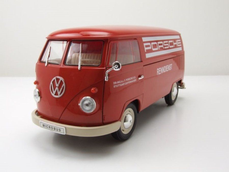 Volkswagen Modellautos: VW T1b Lieferwagen 1961-1963 "Porsche Renndienst rot / weiss – Neu und originalverpackt aus Gerlafingen von espero88