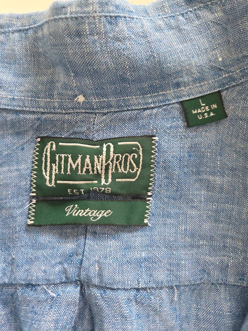Hemden: Leinenhemd von GITMAN BROS - Made in USA – Gebraucht aus Oberrieden von Smart570 4