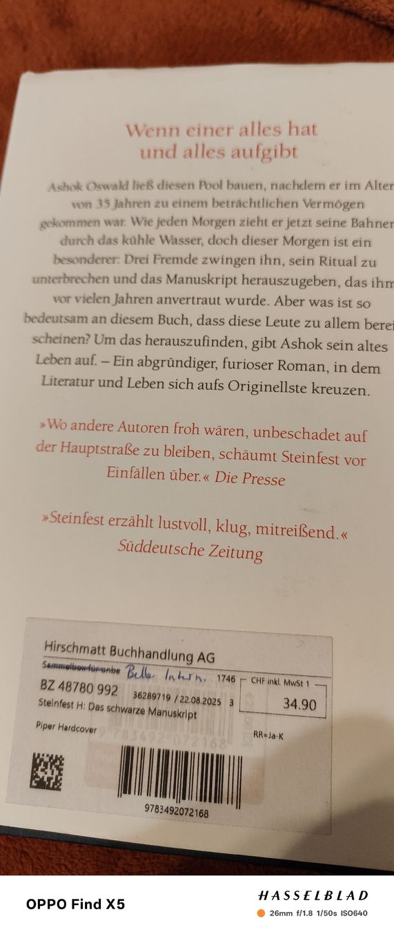 Libri: Das schwarze Manuskript – Nuovo (secondo la descrizione) da Volken venduto da katz5 2