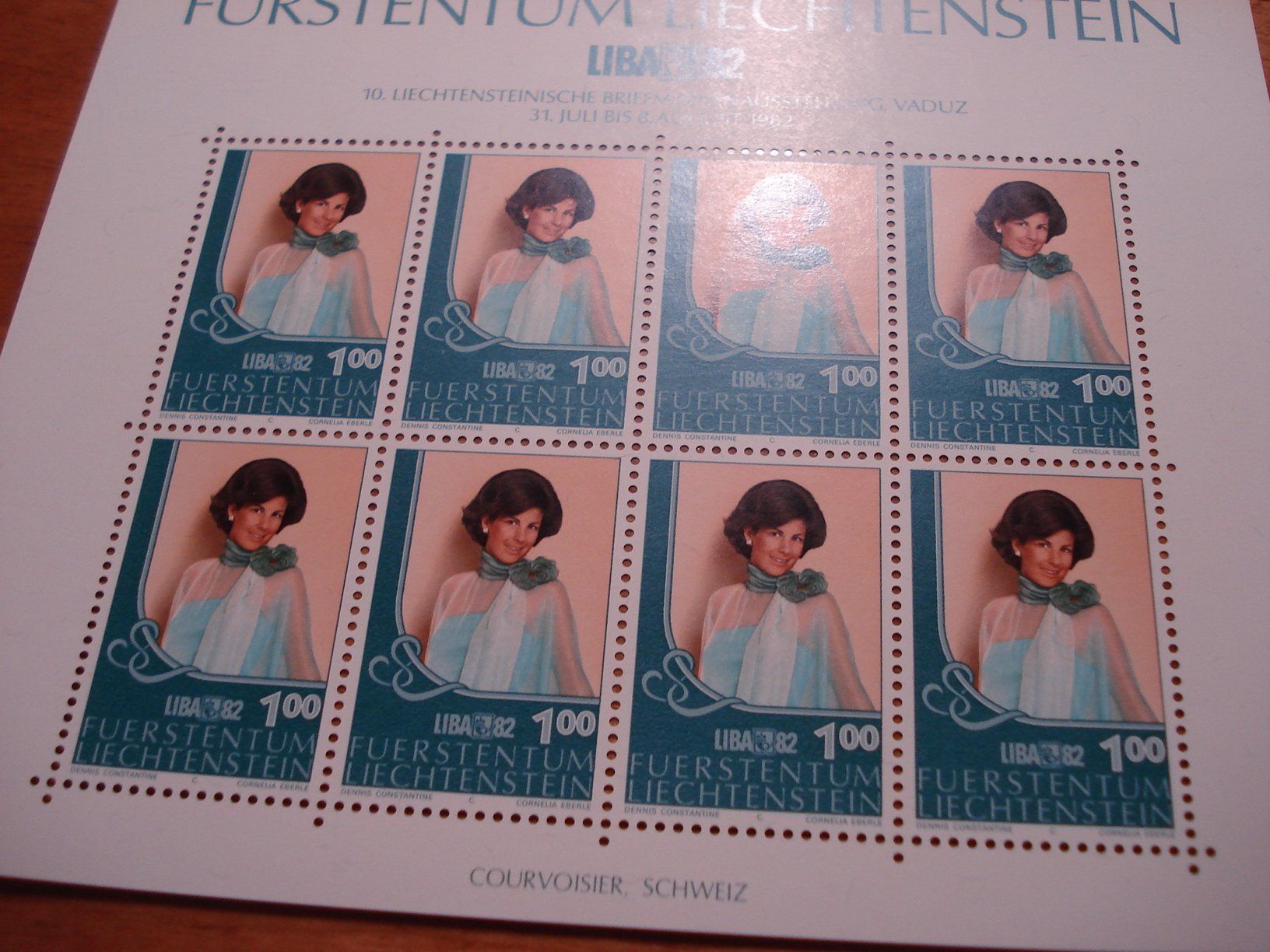 Alle Briefmarken: Bogensatz Liechtenstein 1982, LIBA'82, ET-o + ** – Gebraucht aus Niederwil AG von morostahu