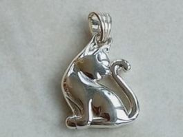 Anhänger Katze. Silber 925