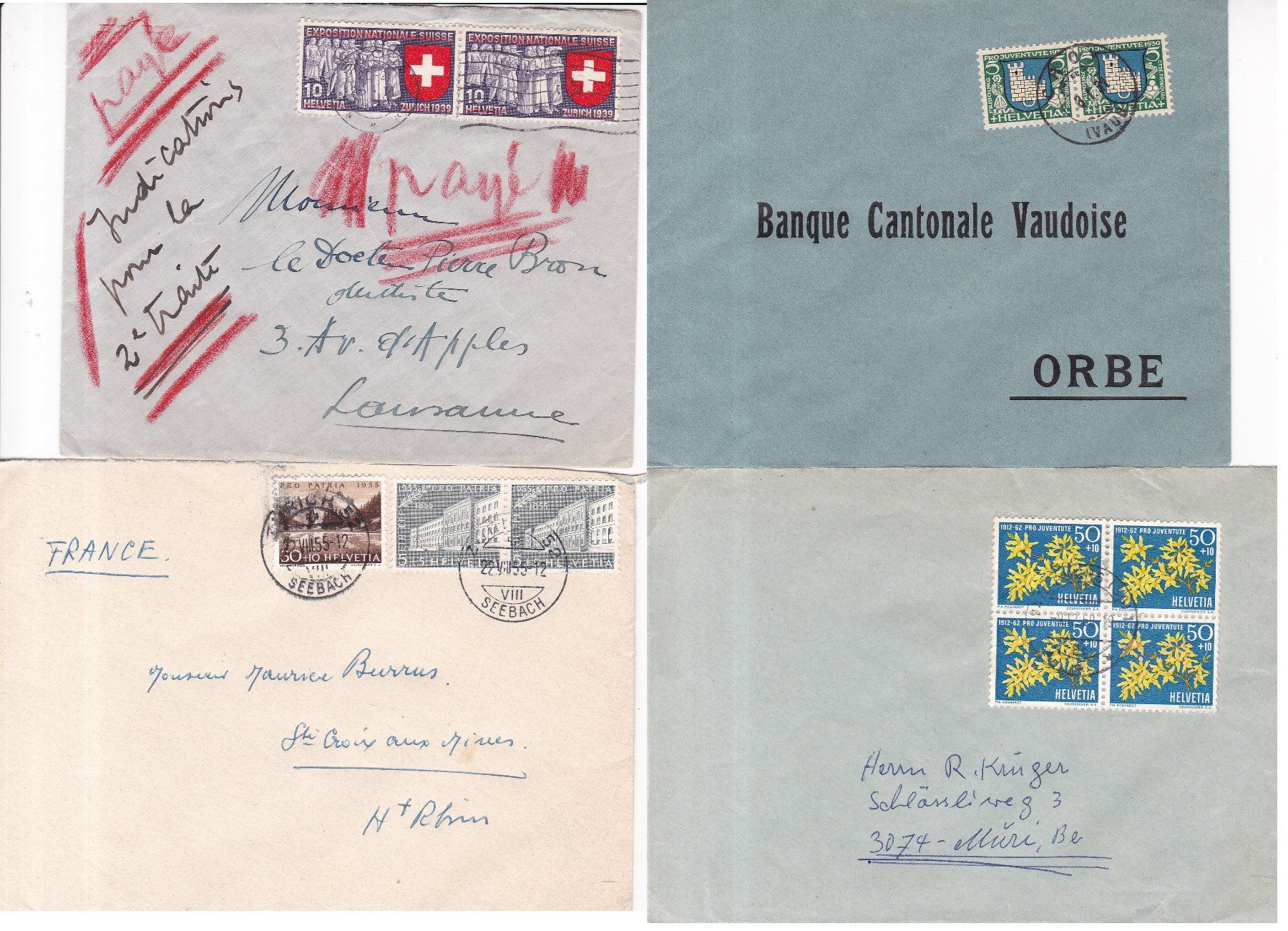 Tutti i francobolli: 30 Stk. Alte CH Briefe, Belege – Usato da Münchwilen AG venduto da Nesar 4