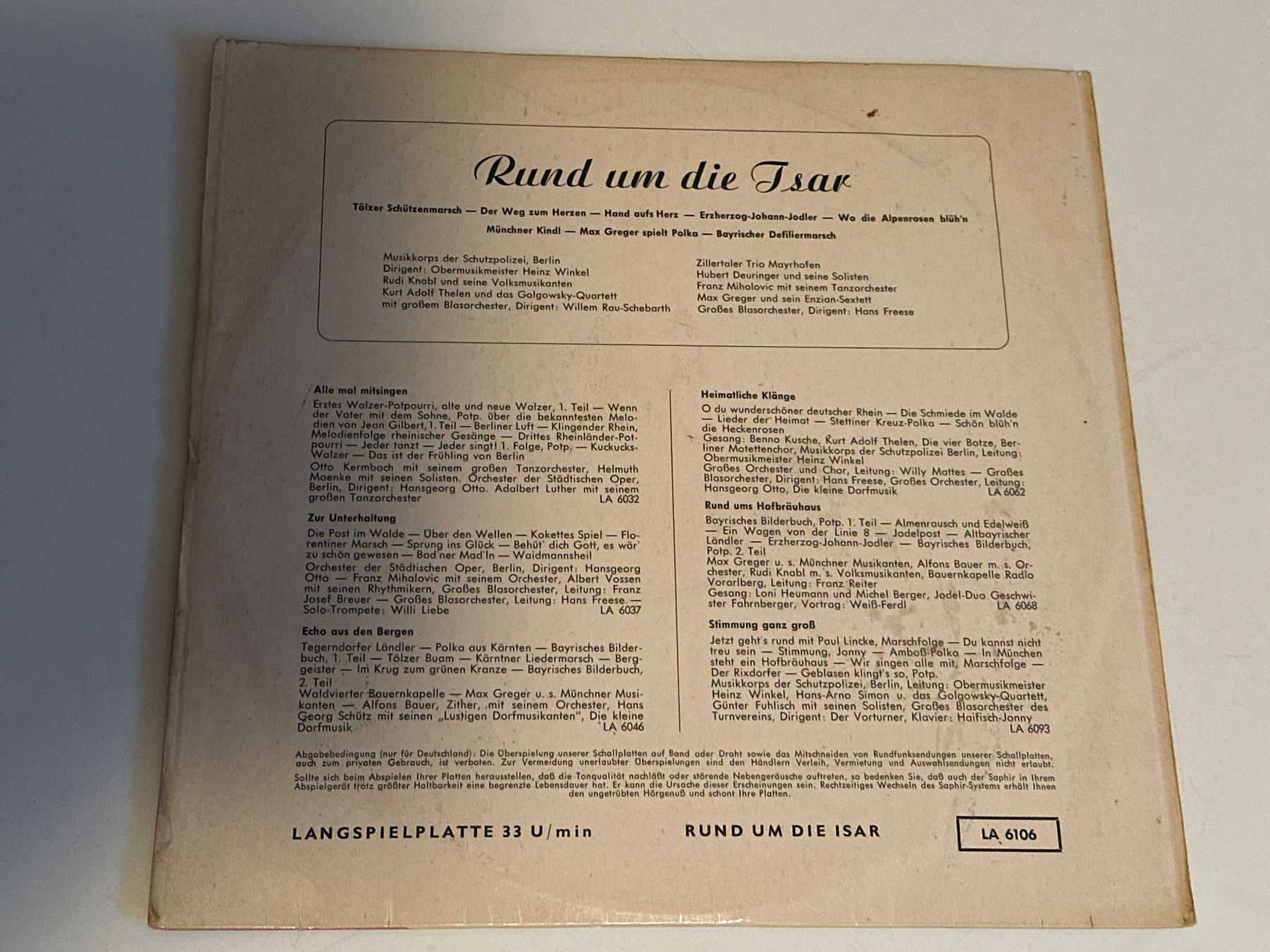 Dischi in vinile: Rund um die Jaser – Usato da Zürich venduto da Chaeffeler 1