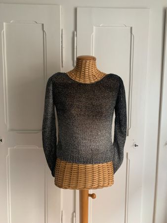 MISS - Strickpullover schwarz-weiss XS