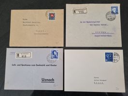 4 Briefe mit Pro Juventute Höchstwerte