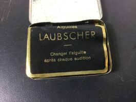 Blechdose Gramophon Nadeln Laubscher