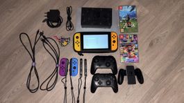 Nintendo Switch Set + 2 Pro Controller & div. Zubehör