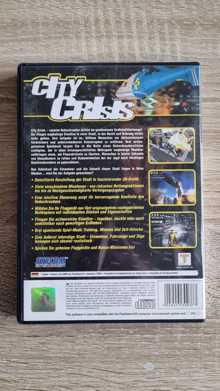 Giochi: City Crisis PS2 – Usato da Hagenbuch ZH venduto da lecterr55 2
