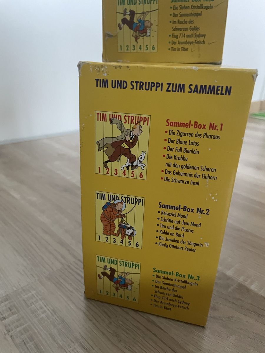 Tutti i VHS: Tim & Struppi Sammelboxen VHS Neuwertig – Usato da Herisau venduto da MermaidMonster 3