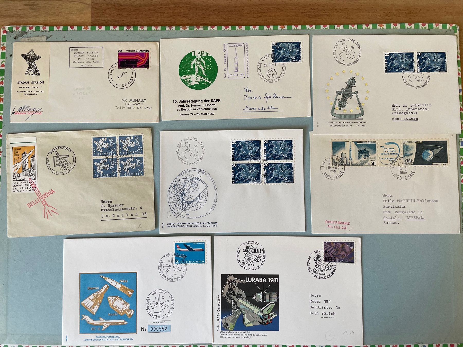 Alle Briefmarken: 32 FDCs Raumfahrt und Raketenpost – Gebraucht aus Zürich von stzepp 2