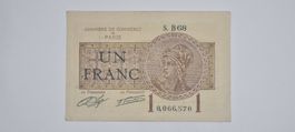 Note 1 Franc Chambre du Commerce 1922 Ungefaltet