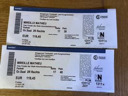 Mireille Mathieu 2 Tickets in