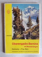 Vintage Landkarte Wander Karte Oberengadin-Bernina