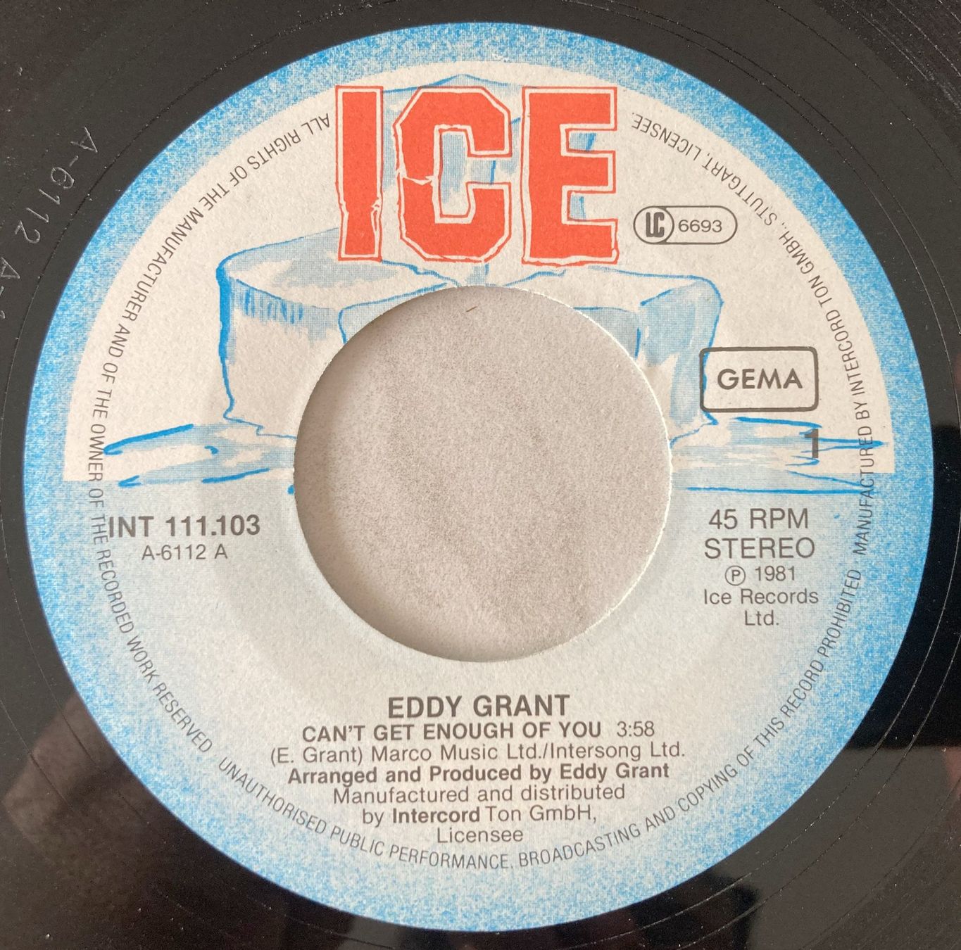 Dischi in vinile: EDDY GRANT - CAN'T GET ENOUGH OF YOU – Usato da Bottens venduto da hotter-than-hell 2