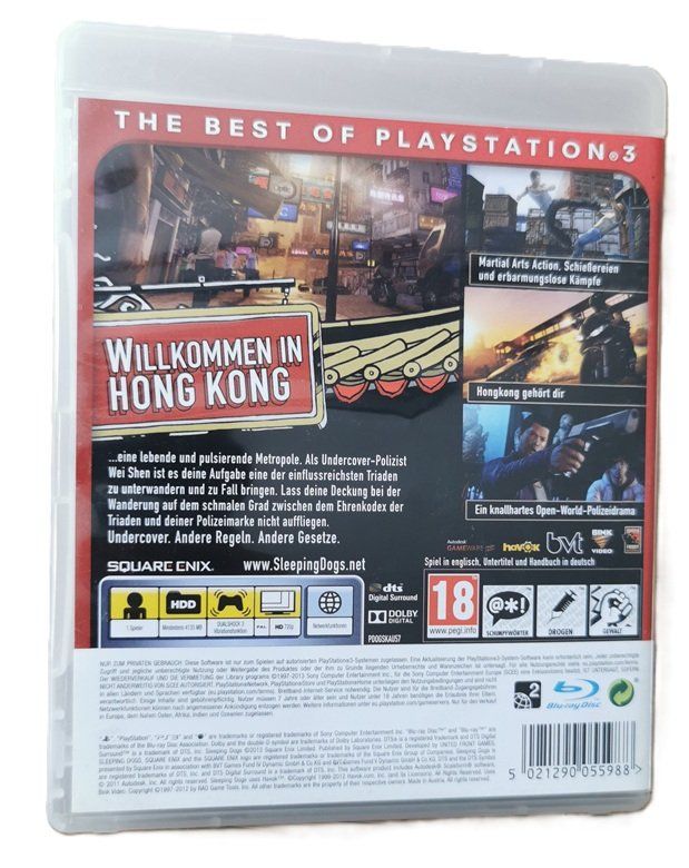 Giochi: SLEEPING DOGS essentials (Playstation 3 Game, PS3) – Usato da Wilen b. Wollerau venduto da morethanmusic 2