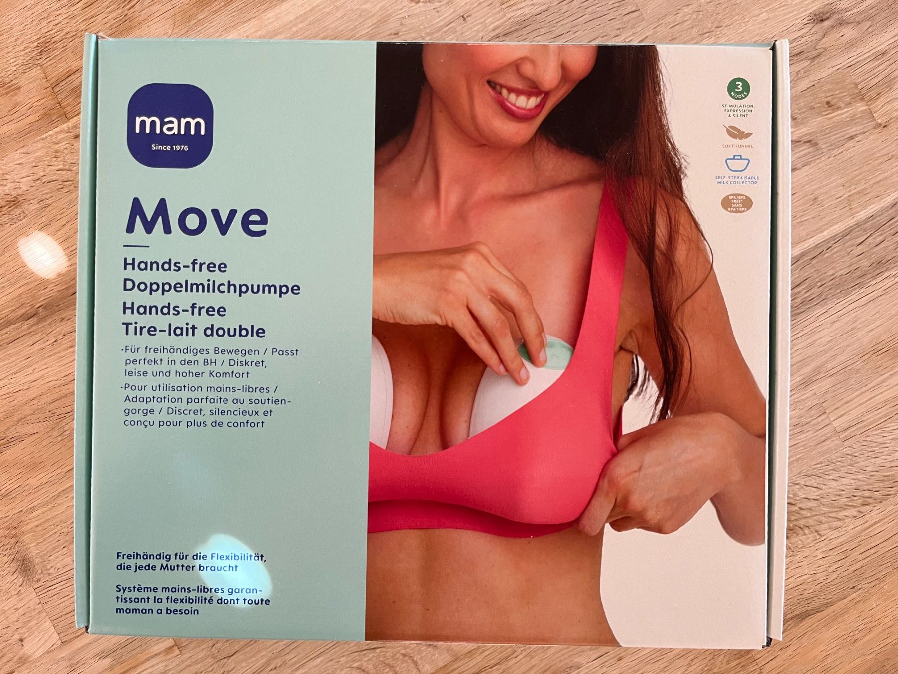 Mam Accessori per l’allattamento: Hands-free Doppelmilchpumpe – Usato da Olten venduto da Elvi7
