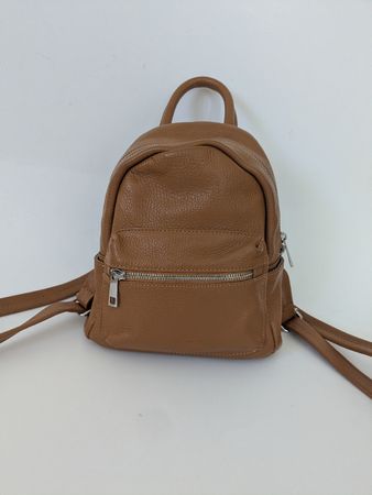 Damen Rucksack Leder braun klein mit Mängel