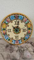 Vintage Wanduhr Cearco 24k Gold handbemalte Porzellan Uhr