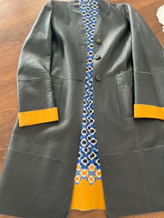 Maliparmi- Leder Mantel - Reversible- Details Gr. 36