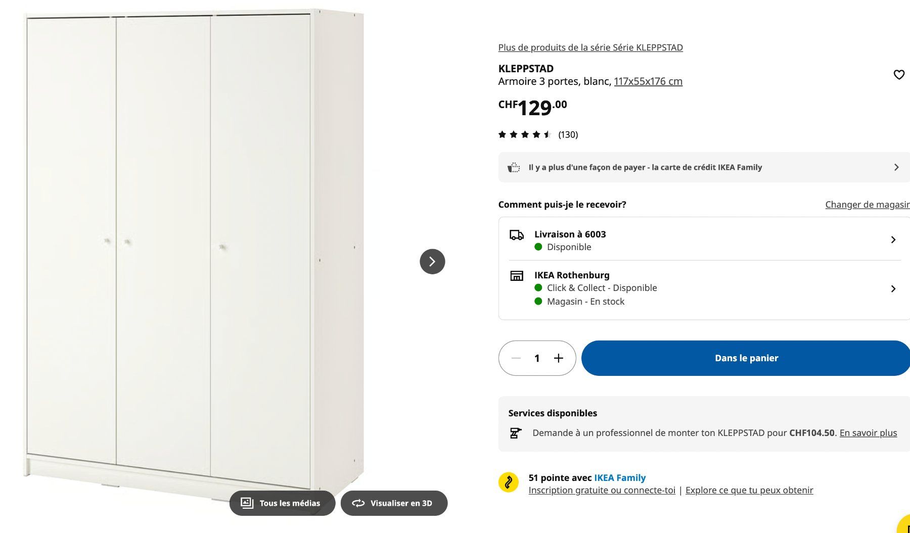 Ikea Armadi: Schrank KLEPPSTAD IKEA – Usato da Luzern venduto da cla_k79r 3