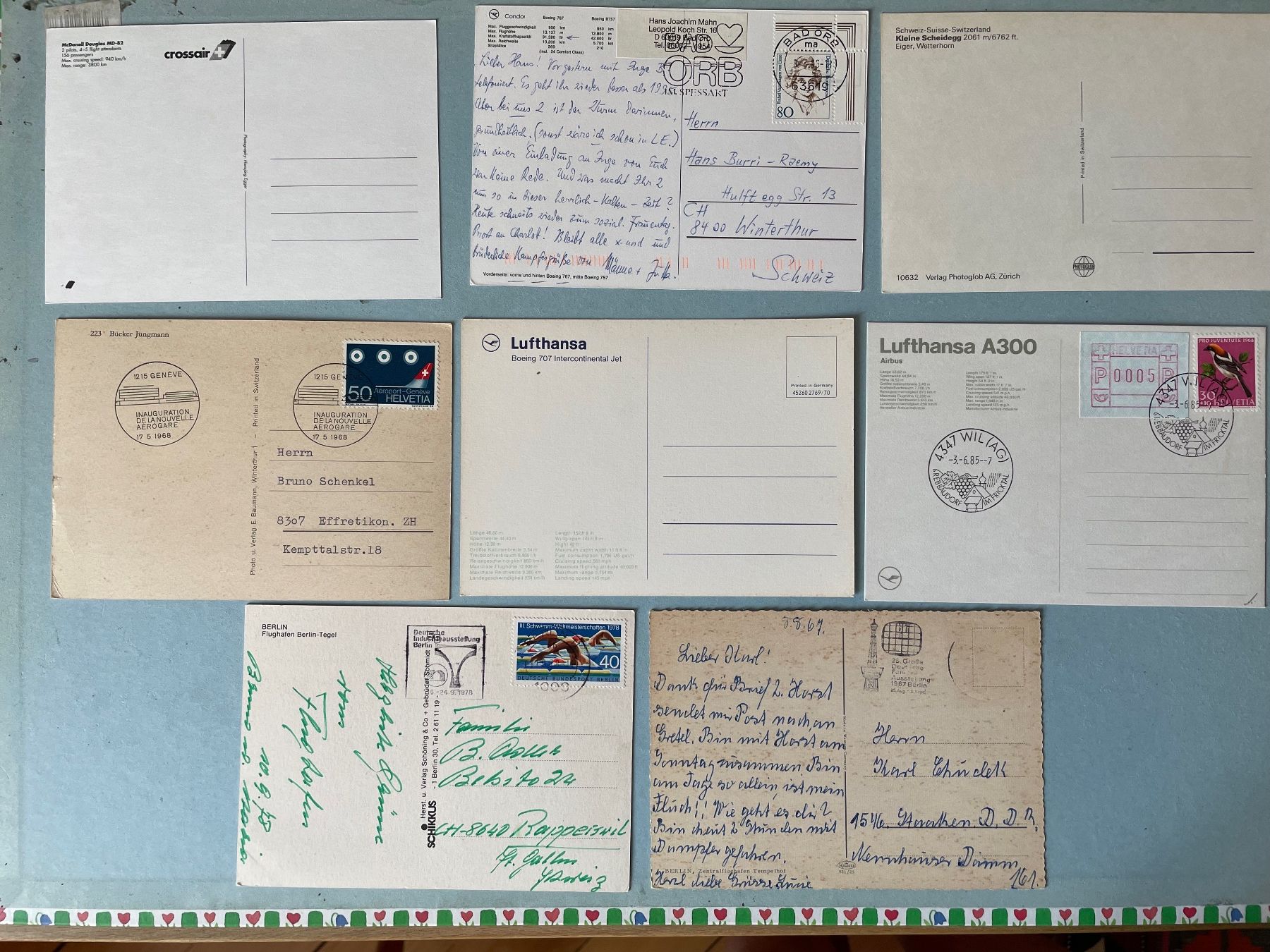 Cartoline postali: 24 AK verschiedene Flugzeuge – Usato da Zürich venduto da stzepp 5