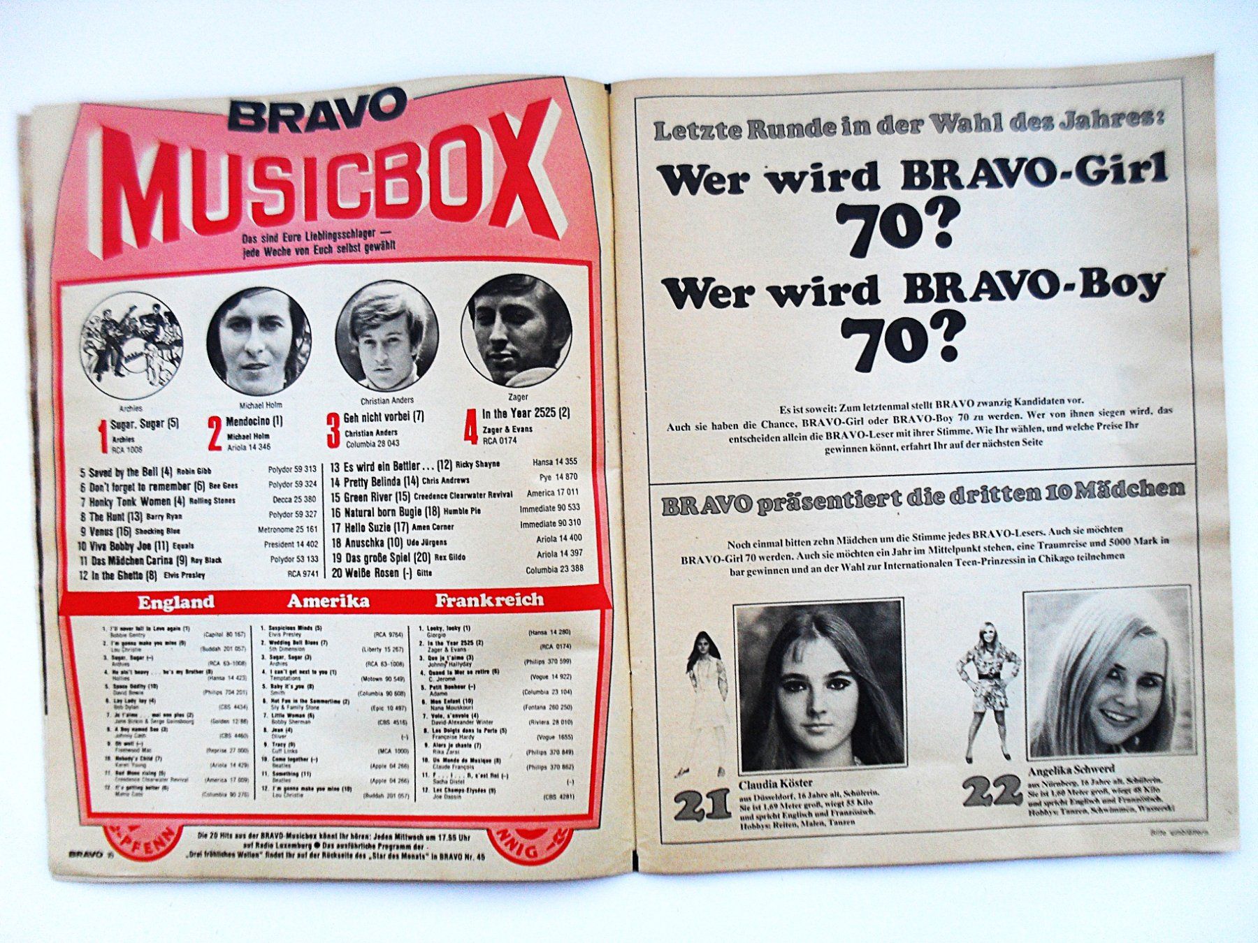 Riviste & Magazine: BRAVO Heft 10.11.1969 – Usato da Zürich venduto da erfreut01 8