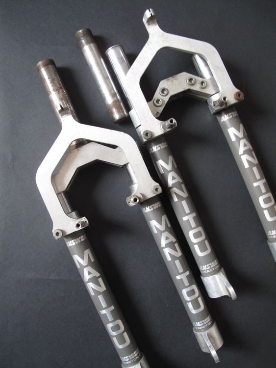Fourche VTT Suspension Vintage Answer Manitou SX – Blanche, 26 Pouces, Pivot 1″1/4, Années 90