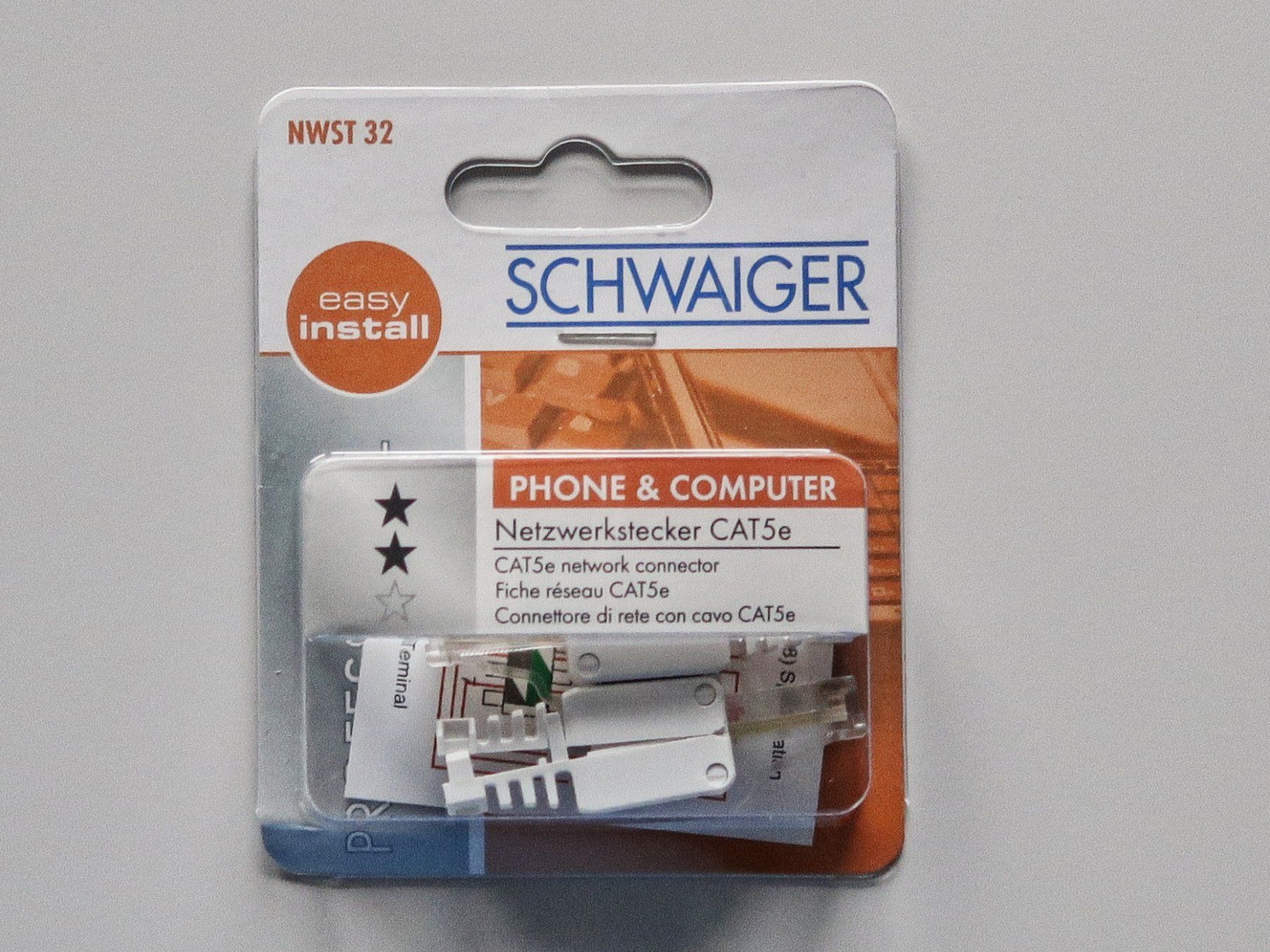 Composants électroniques: Netzwerkstecker CAT5e Schwaiger 10x 2 Stk – Neuf avec emballage d'origine à Hombrechtikon par Bluecoral