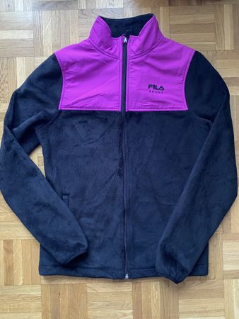 FILA Fuchsia und Schwarz Fleece Jacke XS