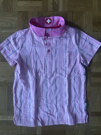 ISA Schwinger Oberteil Polo Grösse 134/140 pink
