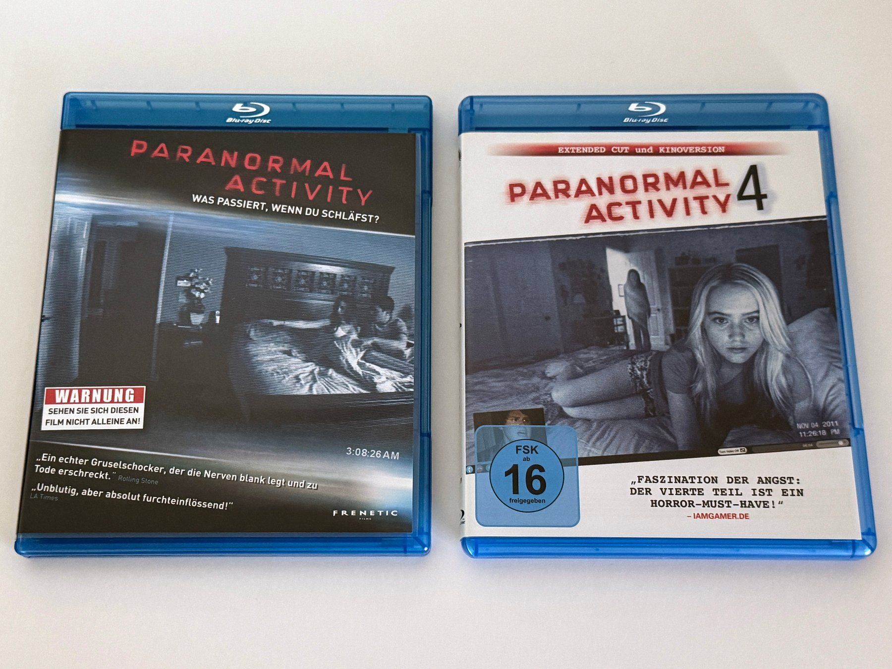 Tous les DVDs: 2 Blu-ray Set - Paranormal Activity 1 und 4 – D'occasion à Neuheim par vnetz