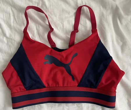 Puma Sport BH, neuwertig, Rot/Blau, Grösse S Sport BH!