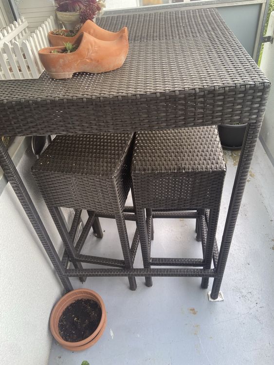 COSTWAY Set 5 Pezzi Tavolo da Pranzo, 1 Tavolo Rettangolare e 4 Sedie con Poggiapiedi, Set di