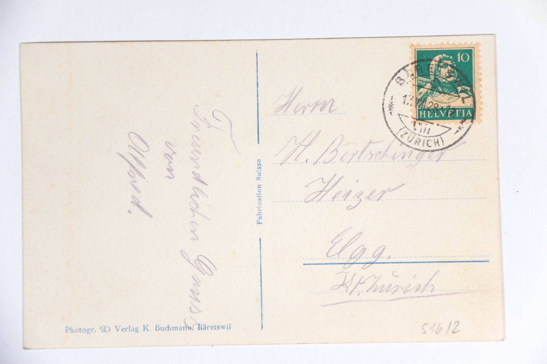 Cartoline postali: Bäretswil – Usato da Hettlingen venduto da Scholi99 1