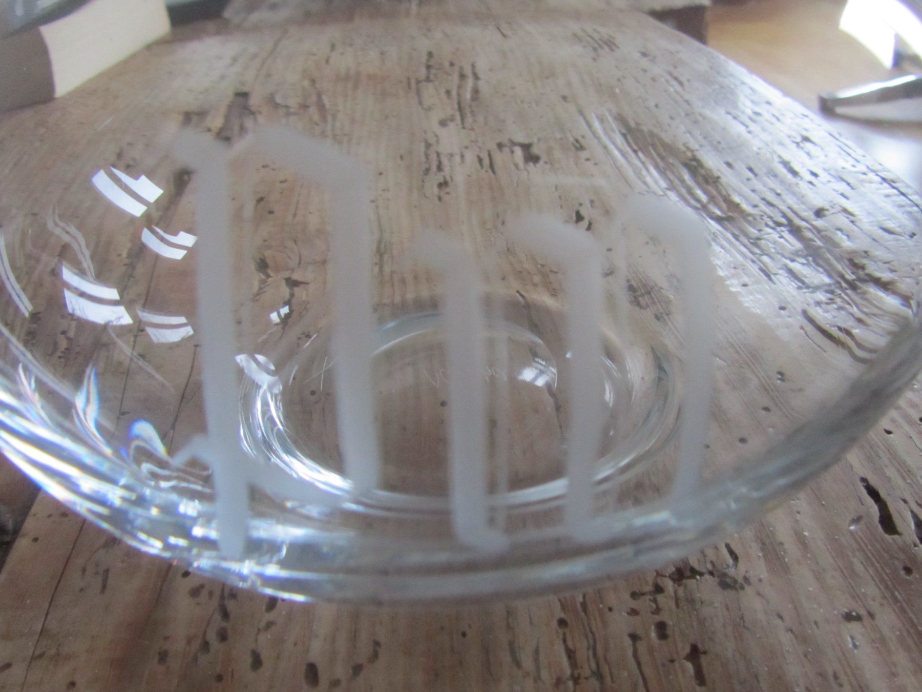 Caraffe: Dekantierer, Karaffe, edles Glas mit Monogramm "PM" – Usato da Seengen venduto da mikelele 1