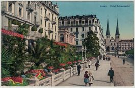 LU 21 LUZERN Hotel Schweizerhof Werbe-o Kochkunst 1923