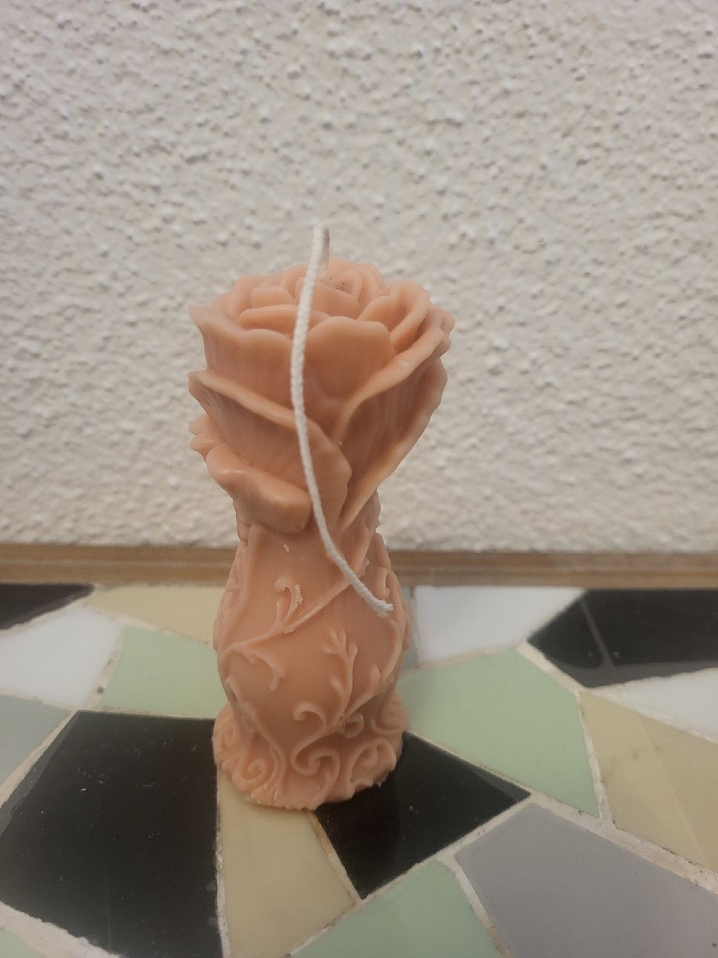 Candele: Hautfarbige Rose Kerze – Usato da Oberentfelden venduto da rog_7cbw 2